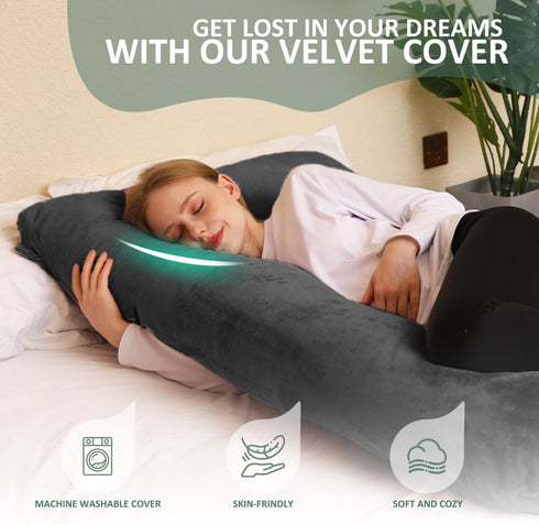 58 inch, Chilling Home Pregnancy Pillow, U Shaped Pregnancy Pillows for Sleeping Full Body Pillow Maternity Pillow