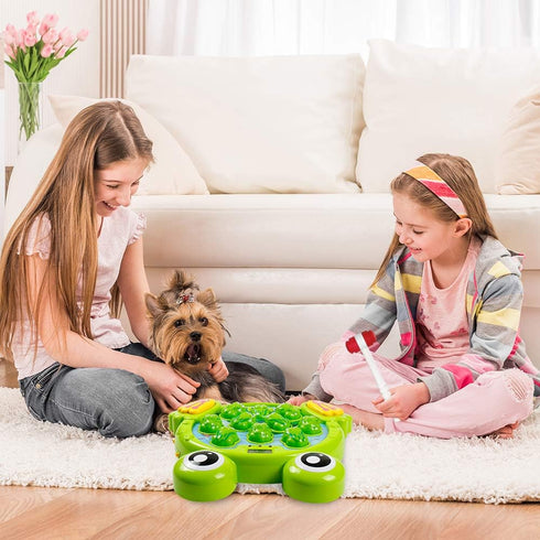 YEEBAY Whack A Frog Game with 2 Hammers, Toddler Learning Toy, Fun Birthday Gift for Kids Age 2+