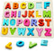JOLSNAF Wooden Puzzles for Toddlers, ABC Alphabet Puzzle, Learning Toys, Preschool Learning Activities,