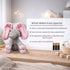 0 Dimple Kaia Elephant Stuffed Animal Toy - Animated Plush Pink Singing Elephant, Interactive Musical Peek-a-Boo