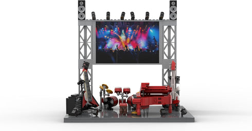 kadablok Sets, Set, 573PCS Rock Concert Building MOC Musical Instrument Building Blocks with Piano, Bass, Guitar & Drum