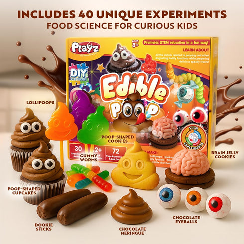 8-12 30 Playz Edible Poo Chocolate & Candy Making Science Kit for Kids Ages Years Old - Food Science Chemistry Kid