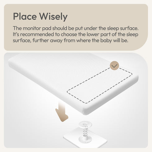 NUMU Adapter for Breathing/Motion Monitors, Between Crib Mattress and Monitor’s Sensor Pad