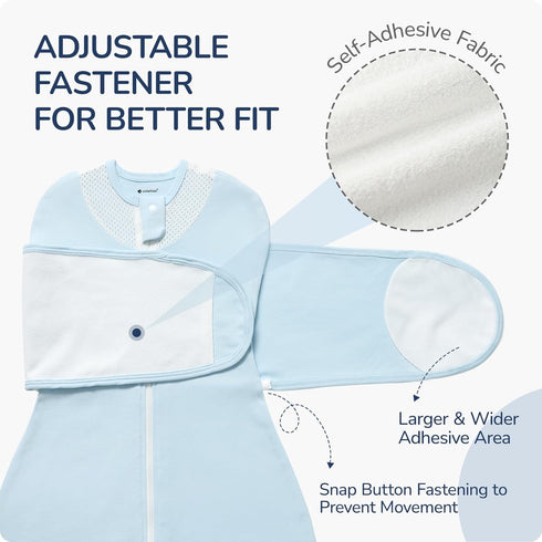 100% 3-6 3-Way Swaddles for Newborns, Safe Sleep Swaddle Sack with Mesh Design, Breathable Cotton Sleepsack