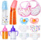 Kuihaazi 12PCS Baby Doll Accessories Set,Doll Pretend Play Feeding Toys,Baby Doll Feeding Include