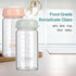 8oz (2 COMI Wide Neck Glass Breastmilk Collection n Storage Bottle, with Screw Ring Sealing Disk; Re-markable Sealing