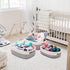 HLWDFLZ 7 Set Piece Cotton Rope Woven Basket - Small Basket for Baby Nursery, Pets, Montessori, Dog & Cat Toy Boxes