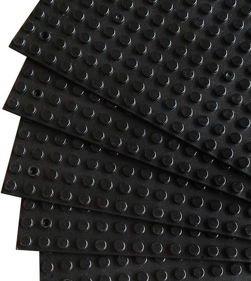 Taken All Building Bricks Block Base Plates - Black 6 Pack of 5 x 10" Baseplates