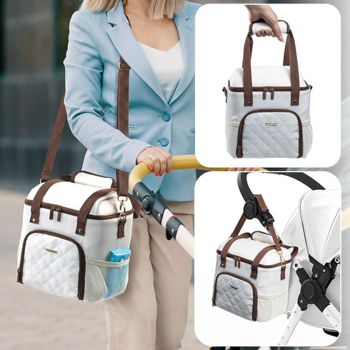 Pack 4 4oz-9oz Mam Breastmilk Cooler Bag with Ice for Bottles - See-through Breast Pump Bag for Baby Bottles