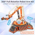 360 12-14, 12-15 Robot Arm Kit, Rotating Stem Robotic Arm Building Kit for Kids DIY Wooden Science Experiment Project