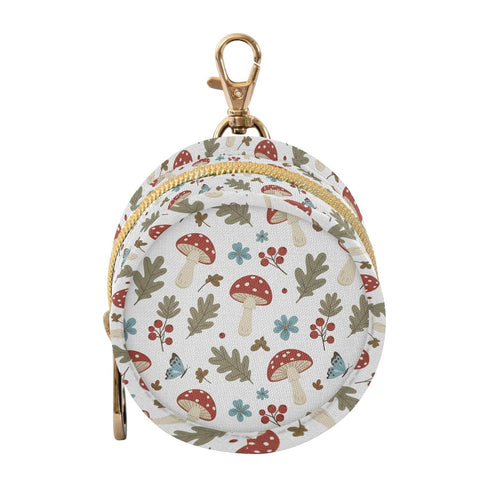 Sinestour Mushrooms Butterfly Leaves White Print Pacifier Holder Case for Diaper Bag Portable
