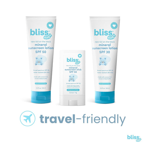 50 Bliss Baby Sunscreen, Premium SPF Sunscreen Mineral Lotion, Natural Zinc Oxide, Hypoallergenic, Non-toxic