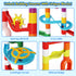 110pcs 60 3 4 5 6 7 8 Marble Run Toy, Marble Maze Kit STEM Educational Learning Toy for Kids, Mable Race Construction