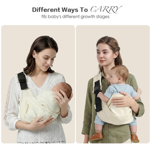Strap(7-30lbs), MISSWISDOM Baby Sling Carrier, Toddler Carrier Sling with Double Safety Buckle and Adjustable Shoulder