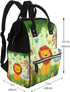 Qewfoju Backpack Backpack African Animals in the Jungle Print Diaper Bag Large Capacity Diaper Baby Changing Bags