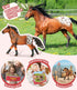 Horse Stable Playset, Horse Toys Set with Rider, Farm Animal Figurines for Kids 3-10, Christmas Birthday Gifts
