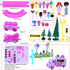 Sets 3D 3-5 Pink Classic Train for Toddlers|Musical Electric Train Toys with DIY Ice Cream Truck Foam Puzzles Party