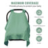 100% Summer, Metplus Muslin Car Seat Cover for Babies, Cotton Breathable Infant Carseat Canopy for Lightweight Stroller