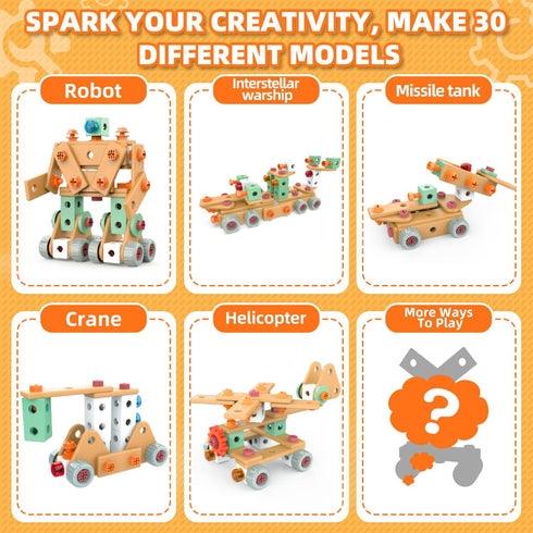 Set Drill,155Pcs Set Toolbox,STEM 3 4 5 3-5 Kids Tool with Toddler Tool with Montessori Toys for Year Old,Pretend Play