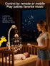 0 3 6 9 TUMAMA Baby Crib Mobile, Nursery Musical Mobile with Remote Control,Projection Night Light, Music and White