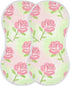decor gift 4 Pack 22x11in Cotton Burp Cloths Muslin Soft and Absorbent? Spring Red Rose Green Pattern spit up Rags