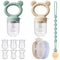 4 Pack Stylish Anti-Drop Baby Fruit Feeder & Breastmilk Popsicle Molds for