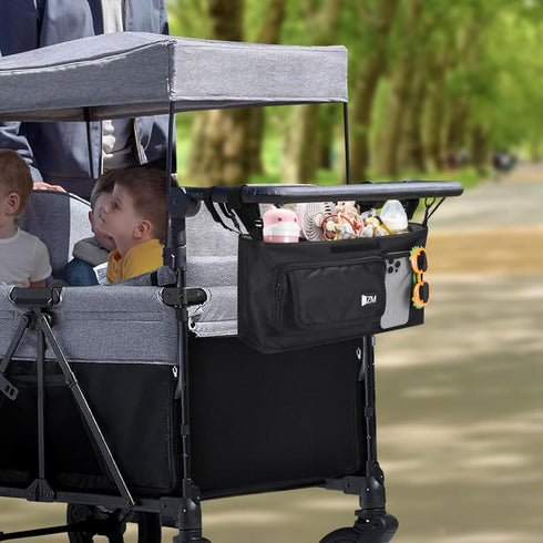 ZZM Parent Console Stroller Organizer Compatible with WONDERFOLD W2&W4&X, Jeep Wrangler, EVER ADVANCED Wagon,