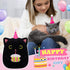 Cat Plush, 14 Inch Black Cat Birthday Stuffed Animal with Cake, Kawaii Kitten Cuddle Pillow Gift