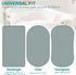 2 Pack, 100% Muslin Bassinet Fitted Sheets Cotton Baby Cradle Sheets in Solid Green & Gray, Soft Breathable Mattress