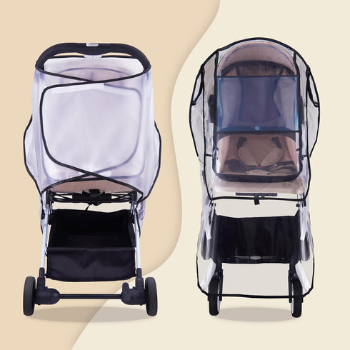 Bemece Universal Stroller Rain Cover, Baby Travel Weather Shield for Summer, Windproof and Waterproof