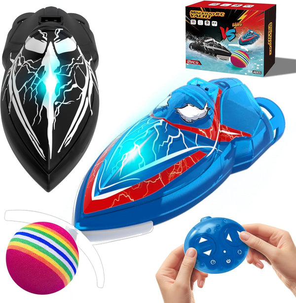 fromeasy 2-Pack Mini RC Boats with Floating Ball 2.4GHz Remote Control Boats
