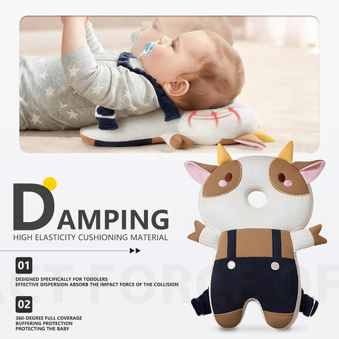 WKC Backpack 23) Baby Head Protector with Knee Pads & Non-Slip Socks, Toddler Safety for Crawling & Walking (Style