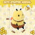 RHHSSE Partners(8 inch) Chubby Smiling Bee Plush, Lucky Soft Bumblebee Plush Toy, Cute Bee Stuffed Animal, The Best