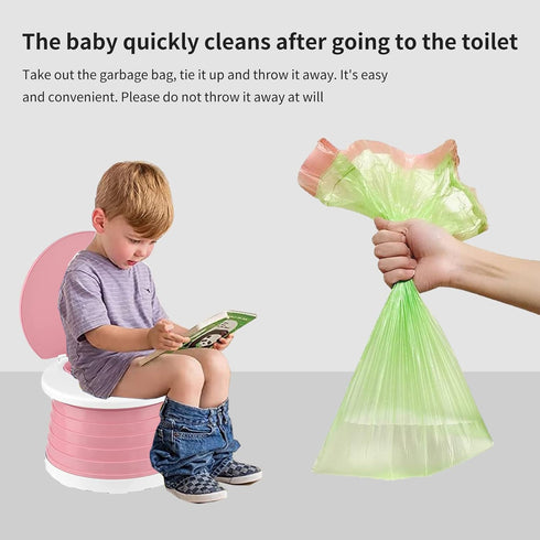 Travel Potty for Toddler, Portable and Foldable Toilet, Apply to Seat Emergency Toilet for Car, Camping, Outdoor