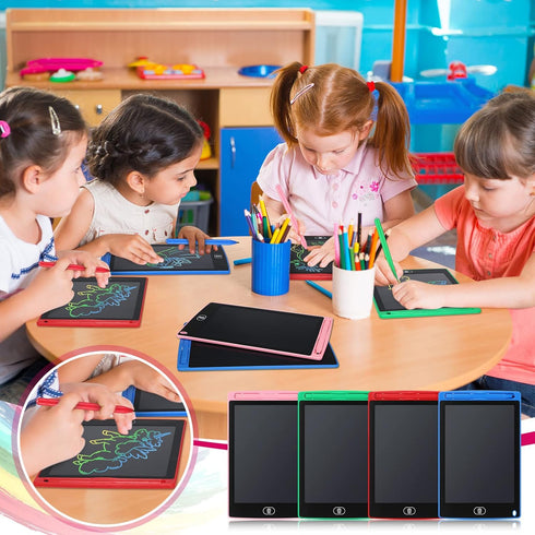 20 Pack 8.5 Inch 3-8 Zhehao LCD Writing Tablet for Kids: Colorful Drawing Doodle Boards - Reusable Erasable Doodle