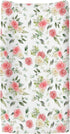 ZoUbqchY Summer 32''16'' Bloom Rose Green Leaves Changing Pad Coves for Baby Girl Boy Boho Floral Fitted Change Table