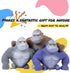 Brown Stretchy Gorilla Fidget Toy, Heavy Duty Sand-Filled Rubber Monkey Squishy, Stress Relief Ape with Goofy