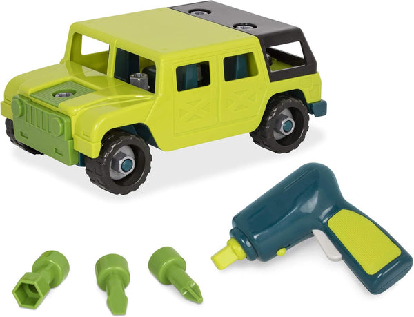 Battat Construction Toys for Kids - Developmental Take Apart Vehicle Kit with Screwdriver and Tools, 3 Years +