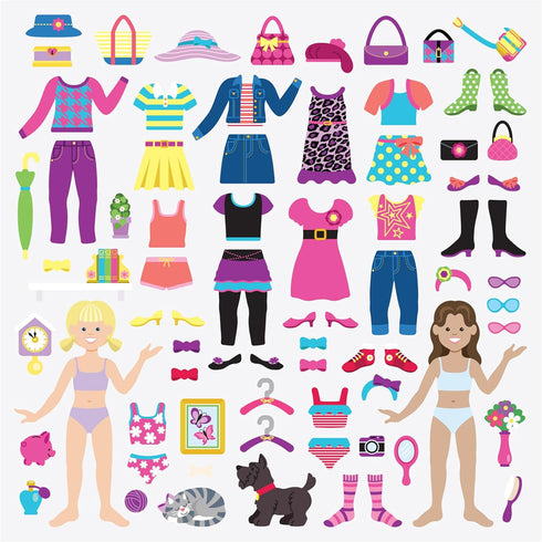 Melissa & Doug Dress-Up Puffy Sticker Activity Book - 76 Reusable Stickers - FSC Certified
