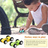 4 Pieces Wooden Car Ramp Race Track Toys for Ages 1-3, Mini Cars Play Set