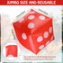 3 Pack Inflatable Dice - Jumbo Giant Inflatable Dice Toy for Indoor Outdoor Board Game Ludo Pool Party Favor (Red, 12