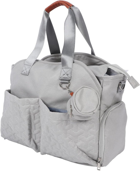 Focket Diaper Bag, Large Capacity Multiple Compartments for Diapers Bottles Wipes Durable Polyester Baby Bag Tote