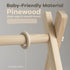 5 Comfy Cubs Wooden Baby Play Gym - Natural Finish Pinewood Baby Activity Gym with Sensory Hanging Toys - Easy No-Tool