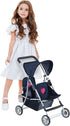 The New York Doll Collection First Twin Stroller - Cutest Heart Design Baby Strollers Great Toy Gift for Toddlers