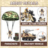 Set Playset, deAO Military Helicopter Toys Army Men Army Toys with Soldier Action Figures, Combat Truck, Motorcycle