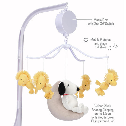 Snoopy Love Musical Crib Mobile - Soothing Baby Toy for Nursery