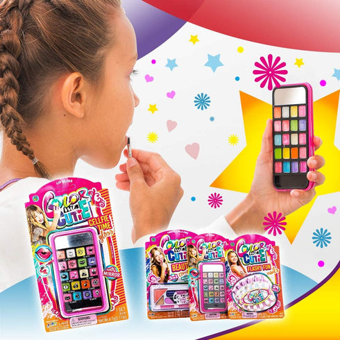 JA-RU Kids Makeup Beauty Toy Kit for Girls (1 Makeup Set) with Mirror, Brush, Eyeshadow Palette, Non-Toxic Cosmetic