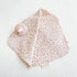 (15x15) Ali+Oli Pacifier Blanket Holder (Pink Flowers) Soft Muslin Cotton Cuddle Blanket with Button Snap Closure