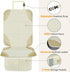 Musclez 600D 2 (White-2pcs) Car Seat Protectors, Car Seat Covers Waterproof Fabric, Non-Slip Backing & Mesh Pockets