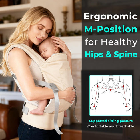 3 Backpack (7-35lbs) CycleMore Baby Carrier Newborn to Toddler - Soft Structured Carrier with Hip Healthy Design, Carry